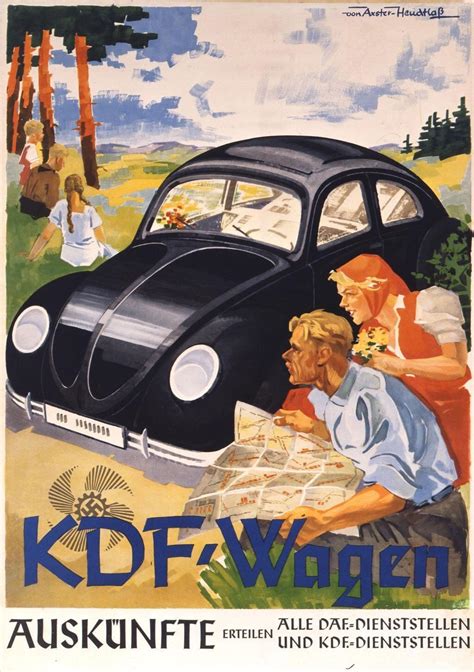 Ww German Volkswagen Beetle Kdf Program Poster Ebay