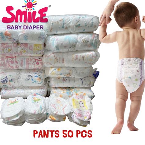 Smilebaby 50pcs Baby Disposable Diapers Baby Diaper Pant For Baby Pants