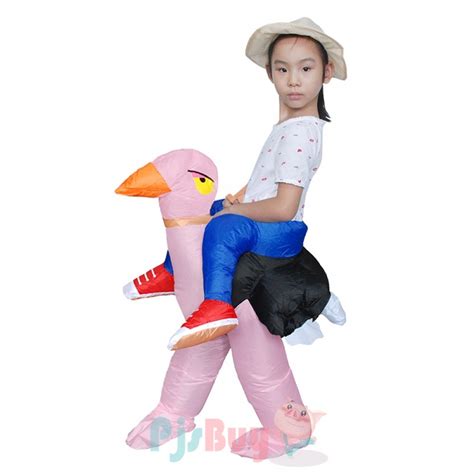 Inflatable Ostrich Blow Up Costumes Halloween Animal Funny Suit For