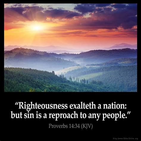 Righteousness Exalteth A Nation Kjv Bible Proverbs Bible Verse