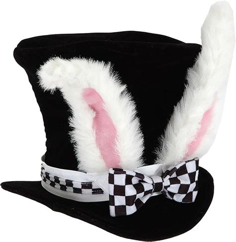 Nezababycos Easter White Rabbit Top Hat With Bunny Ear Mad Hatter