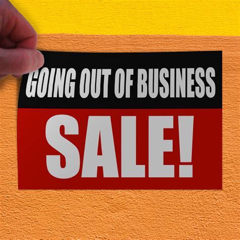 Decal Stickers Going Out Of Business Sale Promotion Vinyl Store Sign