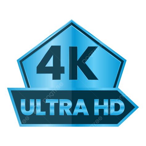 Logo Ikon Resolusi Video 4k Ultra Hd Vektor Spanduk Ultra Hd 4k Logo