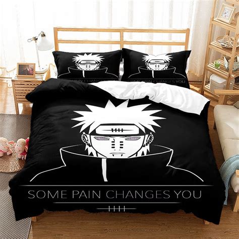 Cool Naruto Bed Bedding Set Twin Full Queen King Size Itachi Akatsuki Kakashi Action Figures 1