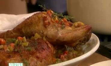 A ham (or turkey pastrami) slice and add cheese. Video: Braised Turkey Legs | Martha Stewart