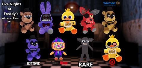 Five Nights At Freddys Withered Plush Set Concept Rfivenightsatfreddys