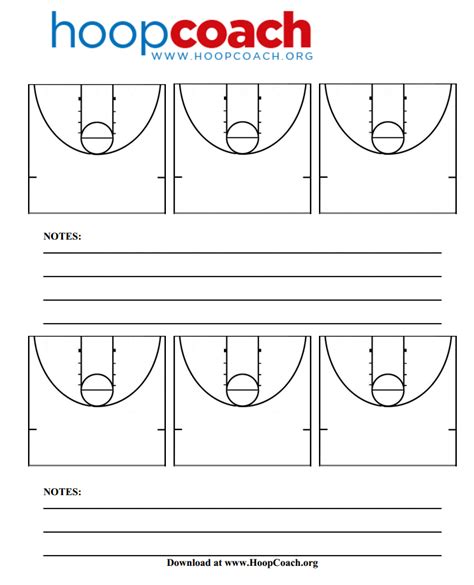 Half Court Basketball Court Diagram Hoop Coach