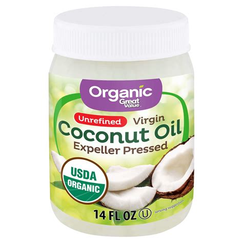 Great Value Organic Unrefined Virgin Coconut Oil 14 Fl Oz
