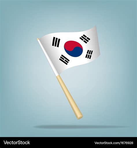 South Korea Flag Royalty Free Vector Image Vectorstock