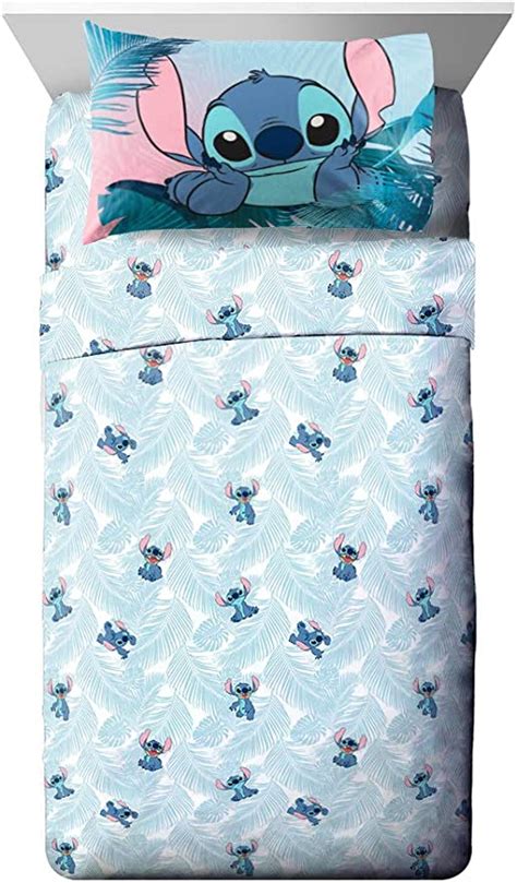 Jay Franco Disney Lilo And Stitch Floral Fun Queen Sheet Set 4 Piece