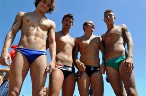Shirtless Male Beefcake Muscular Athletic Beach Speedo Jocks Photo X
