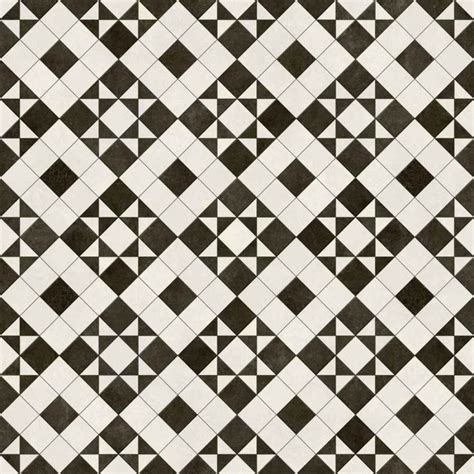 Tessellated Victorian Geometric Black And White Vinyl Flooring Era