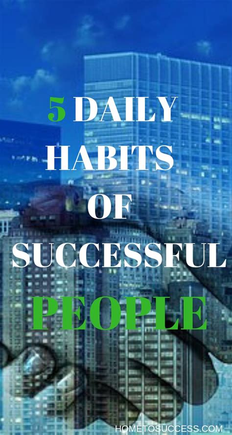 5 DAILY HABITS OF SUCCESSFUL PEOPLE (With images) | Habits of ...