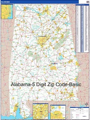 Alabama Zip Code Map With Wooden Rails From