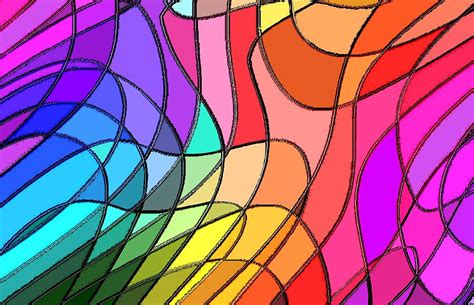 Stained Glass Abstract Painting By L Brown Pixels