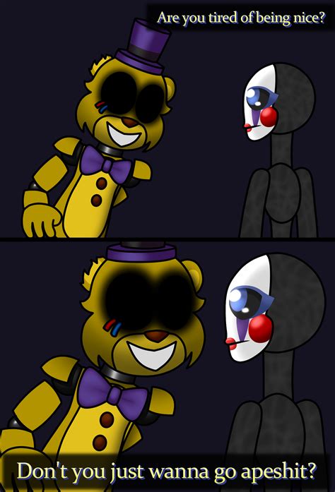 Golden Freddy And The Puppet In A Nutshell Rfivenightsatfreddys
