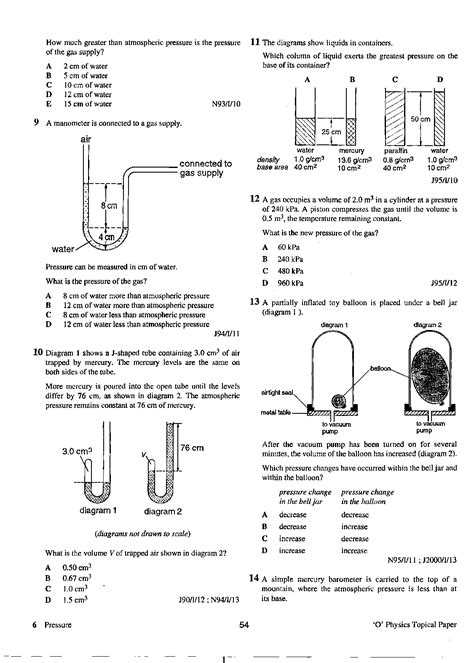 Solution Pressure Assignment Worksheet O Level Physics 5054 Studypool