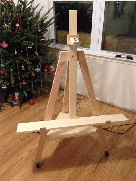 It's heavy, on a substantial base as well as in a dark coating. Build Easel Tv Stand - WoodWorking Projects & Plans