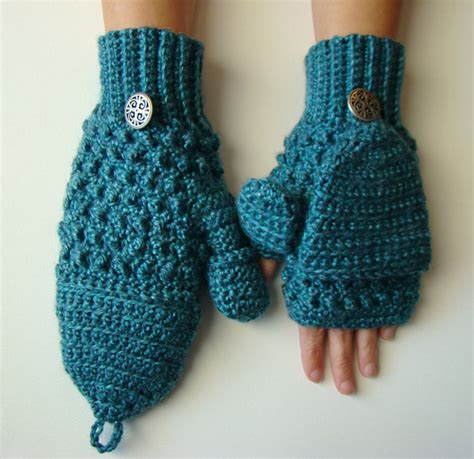 Ravelry Teal Convertible Mittens Pattern By Kristina Smiley