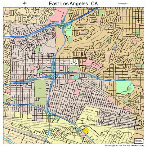 East Los Angeles California Street Map 0620802