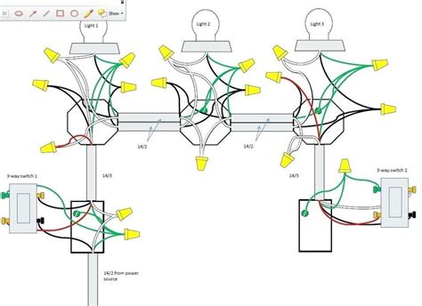 Basiccircuitdiagram 3wayswitch eee ece ee light switch. Image result for wiring multiple lights between two 3 way switches | Light switch wiring, 3 way ...