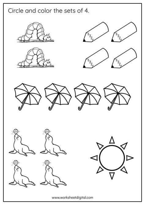 20 Printable Numbers 1 5 Counting Tracing Worksheets For Etsy