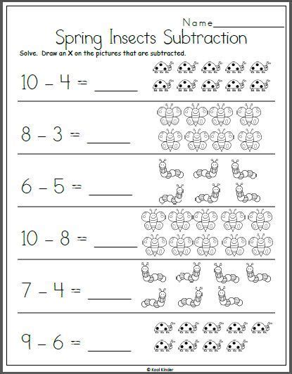 This quick and easy guide can help with. Spring Subtraction Worksheet for Kindergarten ...