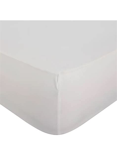 White Brushed Cotton Plain Fitted Sheet Home George At Asda