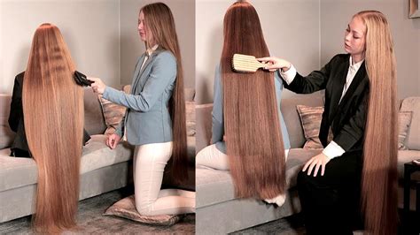 Realrapunzels Two Rapunzel S Brushing Each Others Very Long Hair Youtube