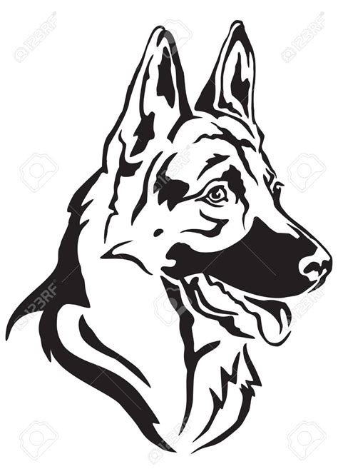 German Shepherd Clipart Black And White 10 Free Cliparts Download