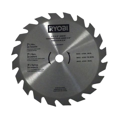 Ryobi 18v 7 14 20 Tooth Carbide Tipped Circular Saw Blade Csb122
