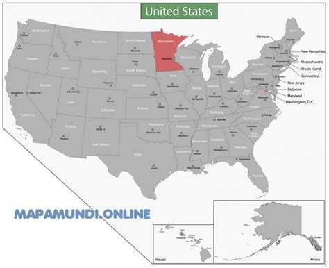 ⊛ Mapa De Minnesota 🥇 Político Y Físico Imágenes Hd 2023