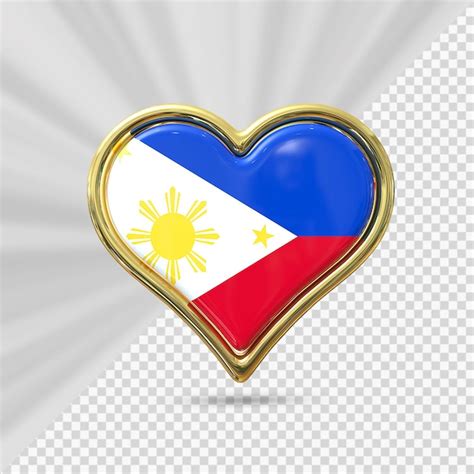 Premium Psd Heart Flag Philippines