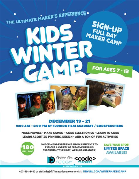 Kids Winter Camp Florida Film Academy