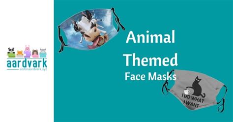 Animal Themed Face Masks A Is For Aardvark