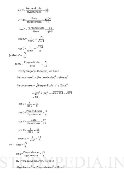 Chapter 26 Trigonometrical Ratios Studypedia