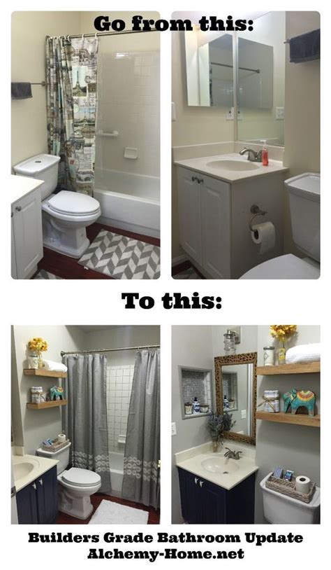 If you belong to those lucky people, the following master bathroom ideas are all you need to define your taste in home décor. Easy DIY Builders Grade Bathroom Updates | Easy bathroom ...