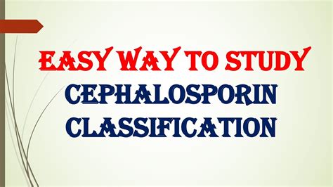 Easy Way To Study Cephalosporin Classification Youtube