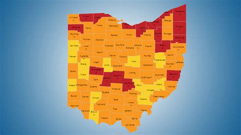 Franklin County Remains Red On Ohios Map For Covid 19 Nbc4 Wcmh Tv