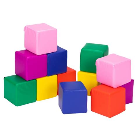 Zimtown 12 Pcs Foam Blocks For Kids Soft Play Big Stacking Blocks For