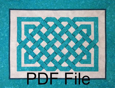 Celtic Weave Quilt Pattern Pdf File To Download And Sew Etsy Canada