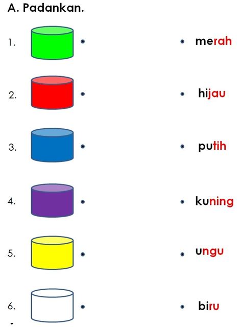 Ide Warna Dalam Bahasa Melayu Latihan Warna Dasar Aneka Warnaku The