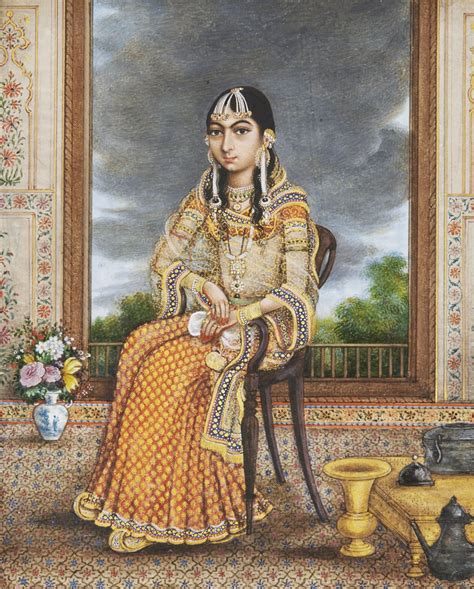 A Seated Princess India Delhi Circa Mughal Paintings Indian Paintings India
