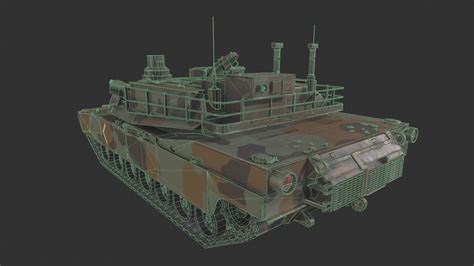 3d Model M1a2 Abrams Tank Vr Ar Low Poly Cgtrader