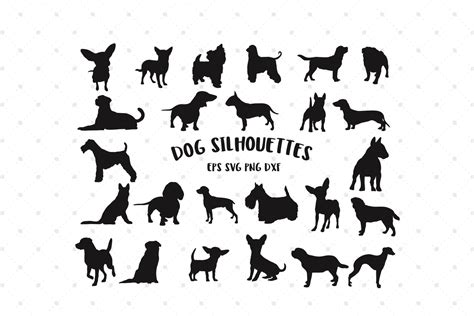 Dogs Silhouette Svg Bundle Dog Breeds Cricut Dog Clipart By Svgocean