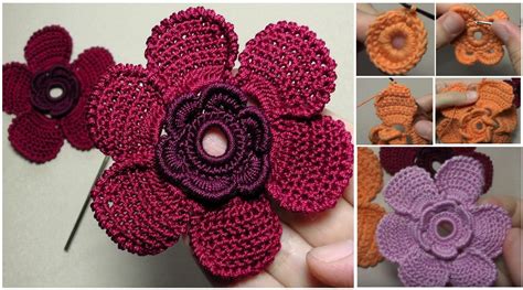 Hoy aprenderás hacer un lindo chal con este con este hermoso patrón de lana para crear hermosos abrigos de forma original y muy creativa. Como Hacer Flores A Crochet Faciles Paso A Paso ...