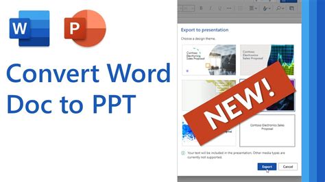 Convert Microsoft Word to Powerpoint Presentation in 1 click // NEW