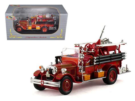 1931 Seagrave Fire Engine Red 132 Diecast Model Car By Signature