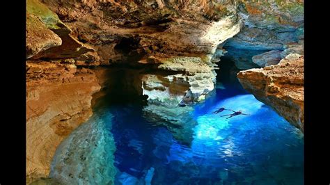 Wondrous Pool Inside A Cave In Brazil Youtube