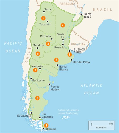 Map Of Argentina Argentina Regions Rough Guides Rough Guides